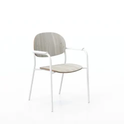 Tioga Guest Chair with Arms - Laminate Seat and Back
