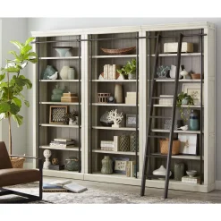 Toulouse 18 Shelf Bookcase Wall with Ladder - 94
