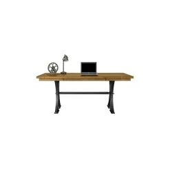 Toulouse Writing Table Desk with Cast Metal Base - 72"W