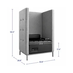 Traffic Modular Lounge Privacy Chair with USB/Power