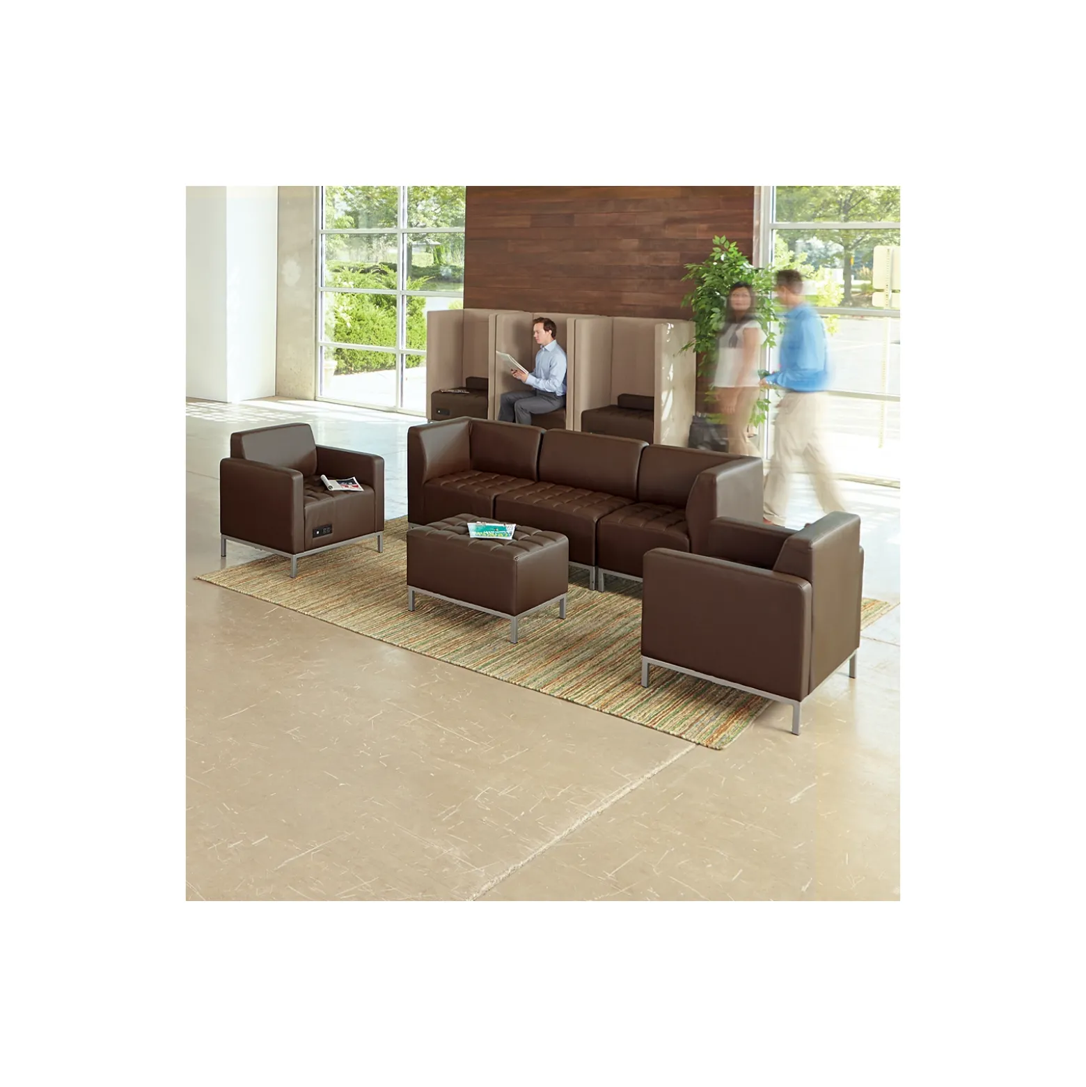 Traffic Modular Lounge Seating Set with USB/Power - 6pc.