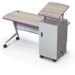 Trend 60"W x 24"D Laminate Podium Desk with Podium Top