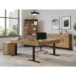 Trenton Adjustable-Height L-Desk w/ Right Return