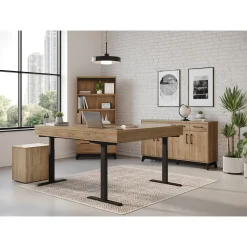 Trenton Adjustable-Height L-Desk w/ Right Return