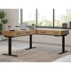 Trenton Adjustable-Height L-Desk w/ Left Return