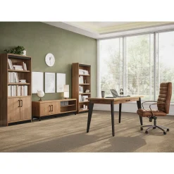 Trenton 5-Shelf Bookcase with Doors – 74
