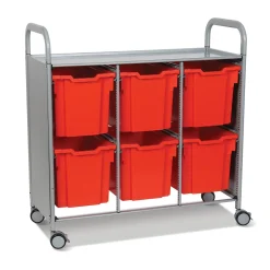 Triple Storage Cart with 6 Trays - 12"D