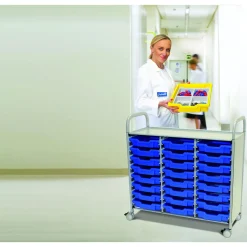 Triple Storage Cart with 24 Trays - 3
