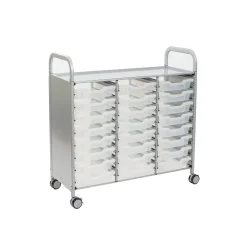 Triple Storage Cart with 24 Trays - 3