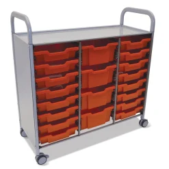 Triple Storage Cart with 20 Trays