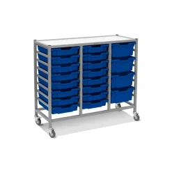 Triple Storage Cart with Trays