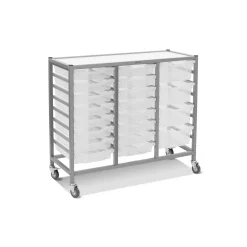 Triple Storage Cart with Trays