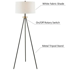 Tripod Floor & Table Lamps - Set of 3