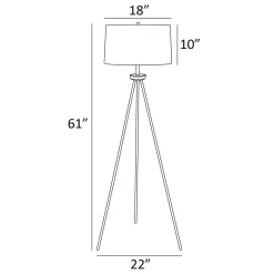 Tripod Floor & Table Lamps - Set of 3