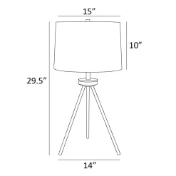 Tripod Floor & Table Lamps - Set of 3