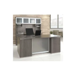 Tuxedo Bow Front Double Pedestal Executive Desk - 72