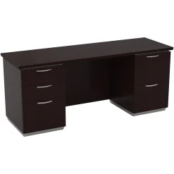 Tuxedo Double-Pedestal Credenza Desk - 72"W x 24"D