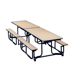 Uniframe Cafeteria Table with Bench Seating - 10'