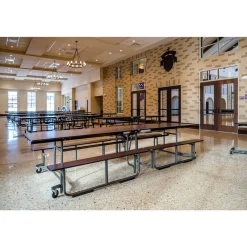 Uniframe Cafeteria Table with Bench Seating - 10'