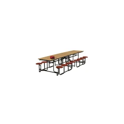 Uniframe Cafeteria Table Set with 8 Stools - 8'