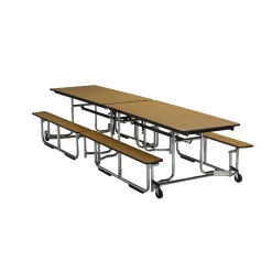 Uniframe Cafeteria Table with Bench Seating - 8'