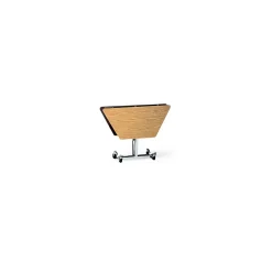 Uniframe Hexagonal Mobile Folding Table w/ Chrome Frame - 48"Dia