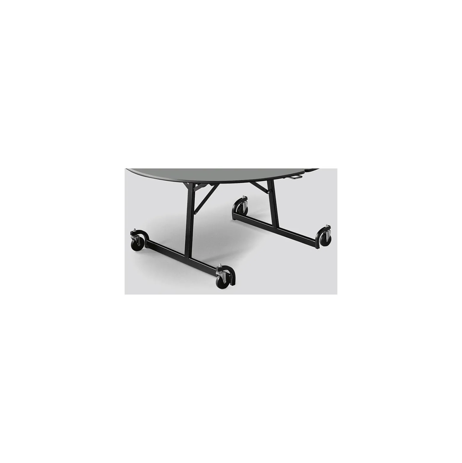 Uniframe Square Mobile Folding Table w/ Black Frame - 48"W x 48"D