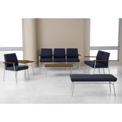 Uptown Three-Seater with Center Arms in Standard Fabric