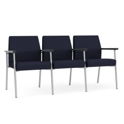 Uptown Three-Seater with Center Arms in Standard Fabric