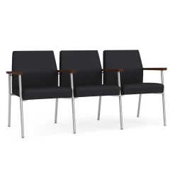 Uptown Three-Seater with Center Arms in Premium Upholstery