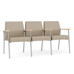 Uptown Three-Seater with Center Arms in Premium Upholstery