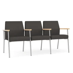 Uptown Three-Seater with Center Arms in Premium Upholstery