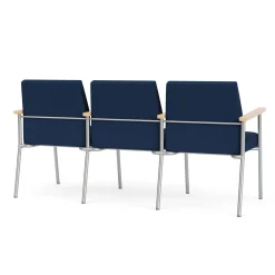 Uptown Three-Seater with Center Arms in Premium Upholstery