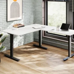 Upward Reversible Height Adjustable L-Shaped Standing Desk - 60