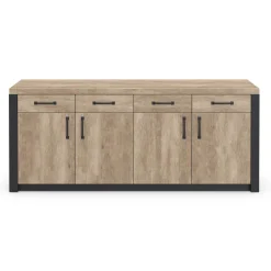 Urban Four Drawer Storage Credenza - 72W x 21D