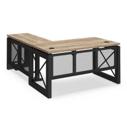 Urban L-Shaped Desk with Adjustable Height Right Return - 60"W x 80"D