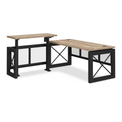 Urban L-Shaped Desk with Adjustable Height Left Return - 72"Wx80"D