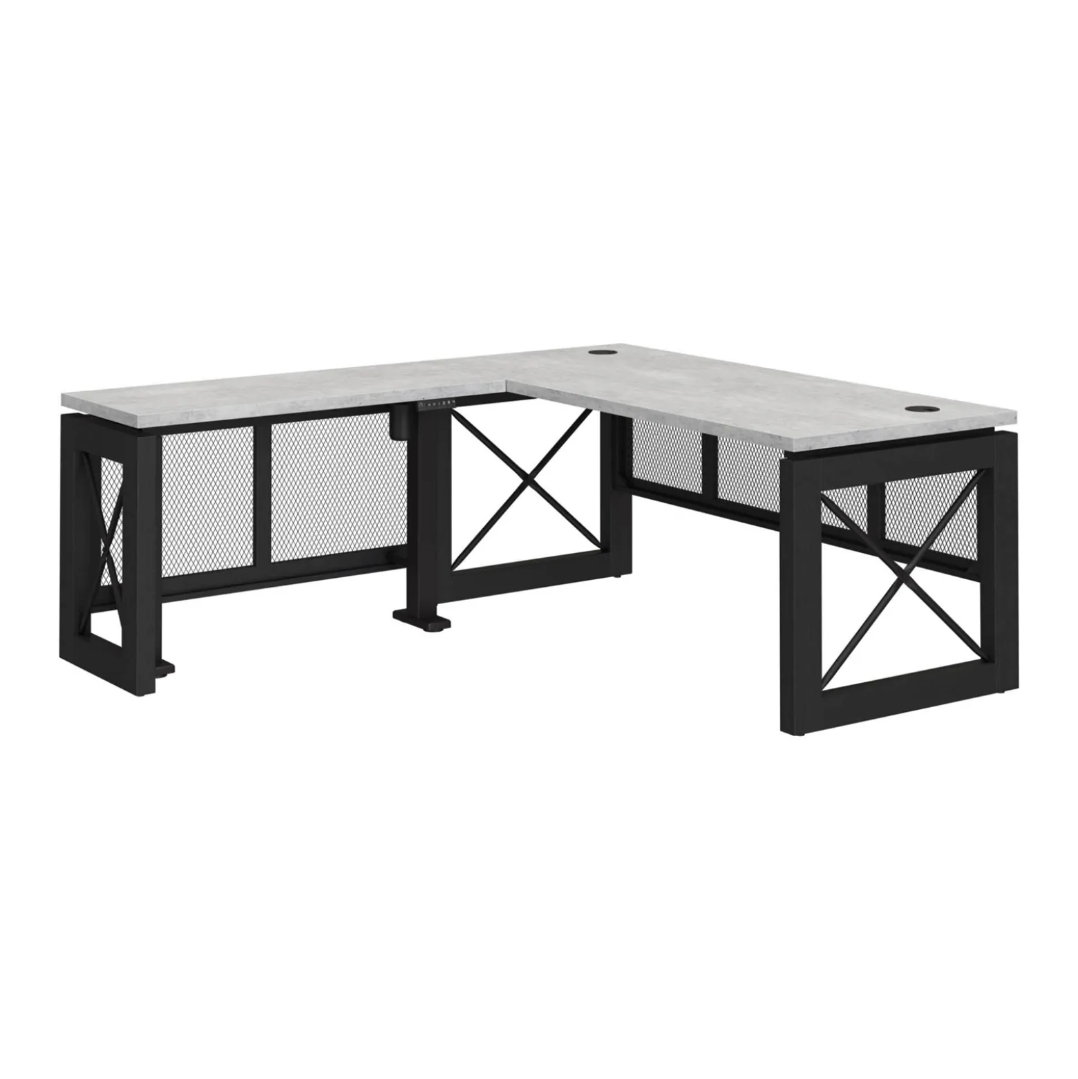 Urban L-Shaped Desk with Adjustable Height Left Return - 72"Wx80"D