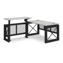 Urban L-Shaped Desk with Height Adjustable Standing Left Return - 60