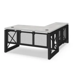 Urban L-Shaped Desk with Height Adjustable Standing Left Return - 60