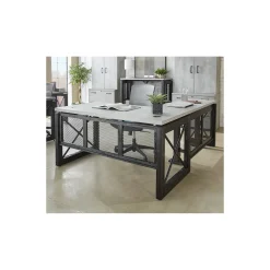 Urban L-Shaped Desk with Height Adjustable Standing Left Return - 60