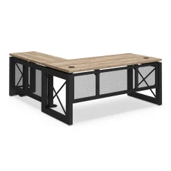 Urban L-Shaped Standing Desk with Height Adjustable Right Return -72"Wx80"D