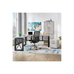 Urban Reversible L-Shaped Desk Set with File and Wardrobe