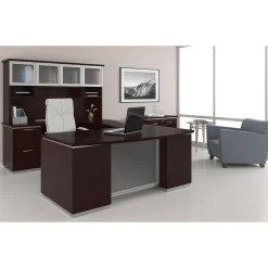 U-Shape Desk Set with Hutch, Left Return