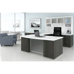 U-Shape Desk Set with Hutch, Left Return