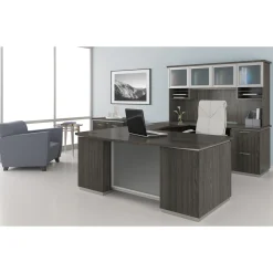 U-Shape Desk Set with storage hutch, Right Return