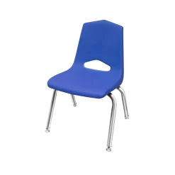 V Back Student Chair with 12"H Chrome Frame