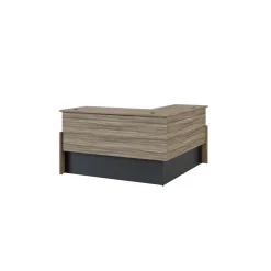 Vanguard 60” Adjustable-Height L-Desk w/ Left Return – 60”Wx60"D