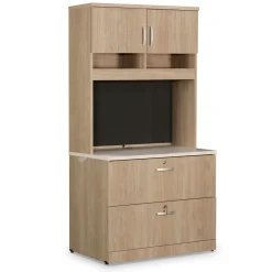 Via 2 Drawer Lateral File with Hutch - 37