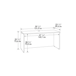 Via Credenza Desk with Hutch - 60